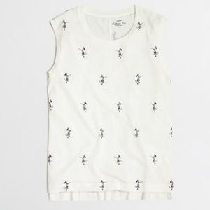 J.Crew Collector Tee Hula Girl Print Tank Top,Sz M